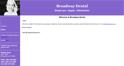 Desktop Screenshot of broadwaydental.com